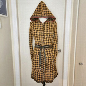 Scrapbook houndstooth hoodie jacket